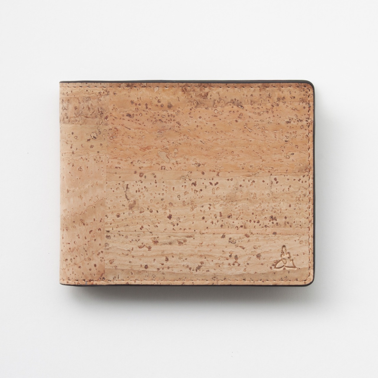 【アウトレットセール】Kotyle 二つ折り財布 ナチュラル＆ブラウン コルク製 小銭入れ付き