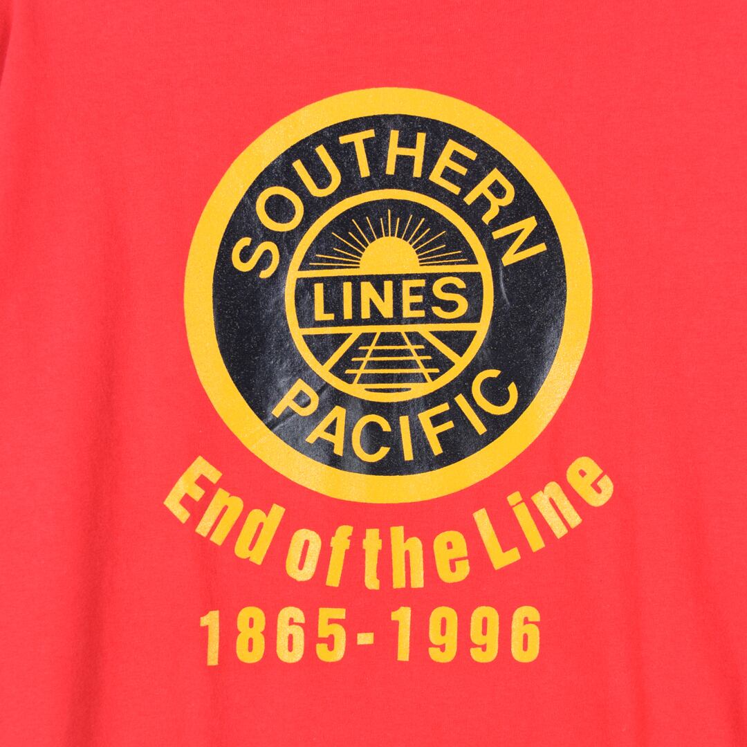 90s サザンパシフィック鉄道 USA製 ヴィンテージTシャツ 赤 レッド 