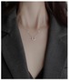 2023 新製品新ダイヤモンド馬蹄バックルニッチファッションデザインチタン鋼ネックレス非退色鎖骨チェーン女性のトレンド