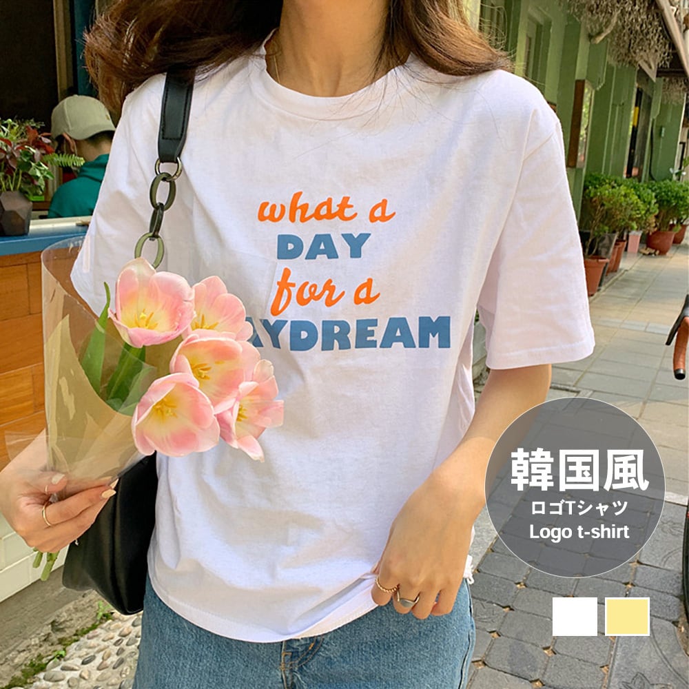 半袖 ロゴ Tシャツ レディース 春夏 韓国 トップス 大人 かわいい きれいめ カジュアル おしゃれ 大人可愛い 大人女子 プリント Ritz Chic