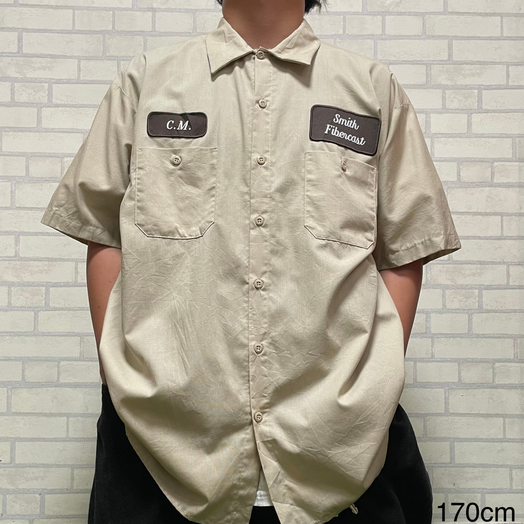 CINTAS 半袖ワークシャツ 2XL ワッペン | 古着屋OLDGREEN