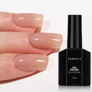 【数量限り】TOMICCA ジェルネイル シアーカラージェル 単色 ダークヌード 透明感ある 15ml UV/LED対応 初心者＆プロ適用 ポリッシュタイプ セルフネイル