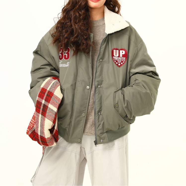 ボタンフロント オーバーサイズ ジャケット ◆2col L00152