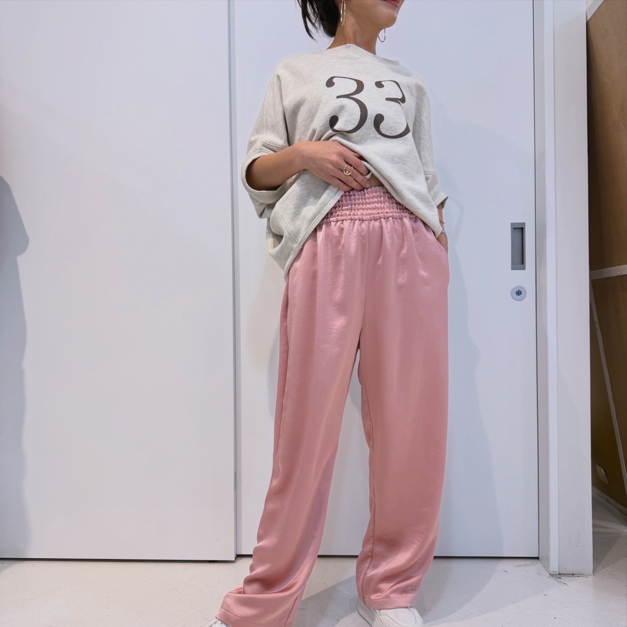 マルゴビンテージ MARGAUX VINTAGE ウエストサテンゴムパンツ