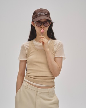 TODAYFUL Seamless Rib Tanktop   シームレスリブタンクトップ　Sand