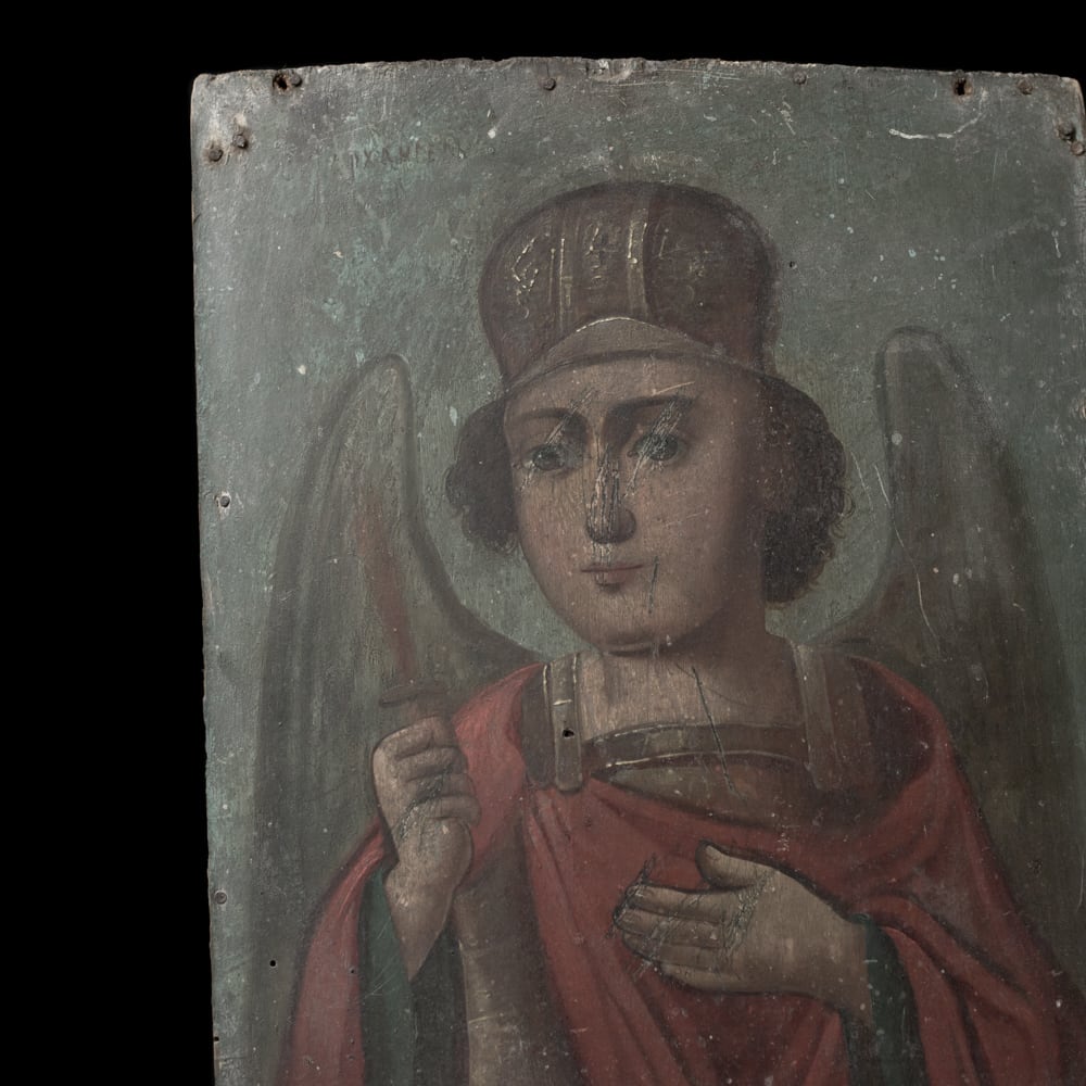 イコン　◇聖大天使ミカエル◇　ギリシャ職人の手描き　テンペラ画 イコン ◇聖大天使ミカエル◇ ギリシャ職人の手描き テンペラ画