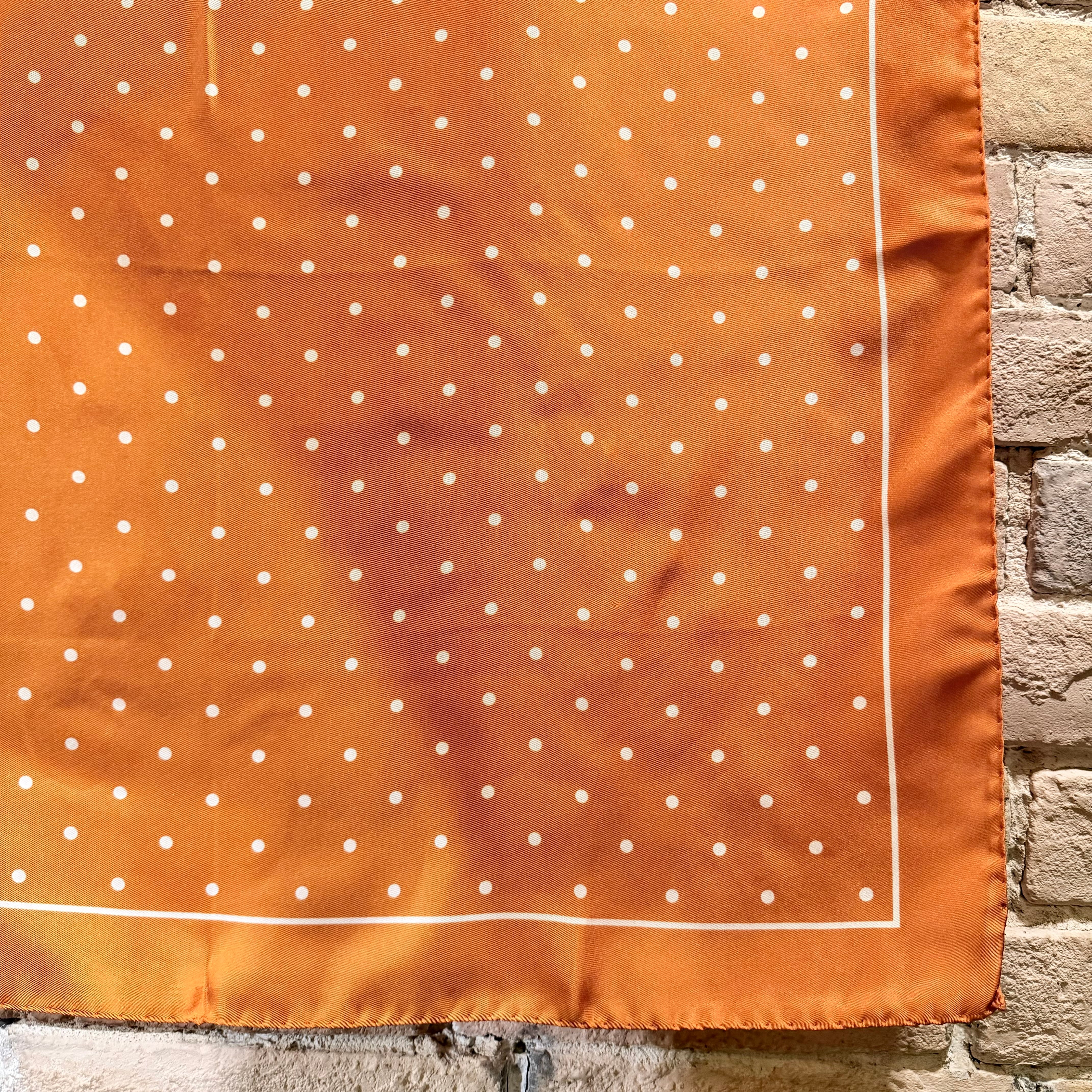 regaglia 未使用品 orange dot シルクスカーフ イタリア製 レガリア