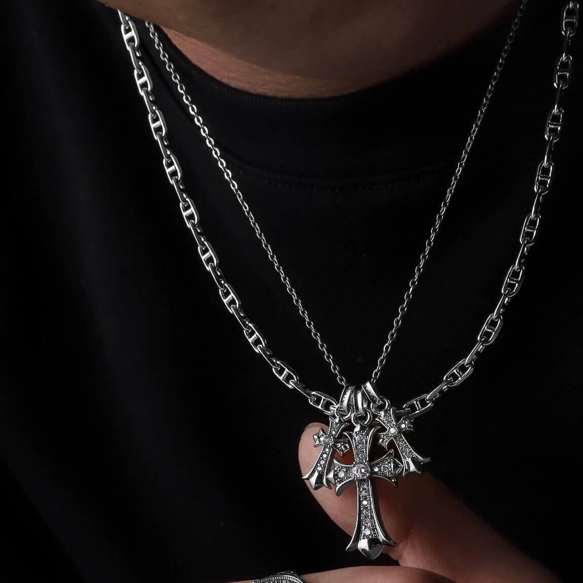 18kgp anchor chain necklace VN9-43 | VERIELA