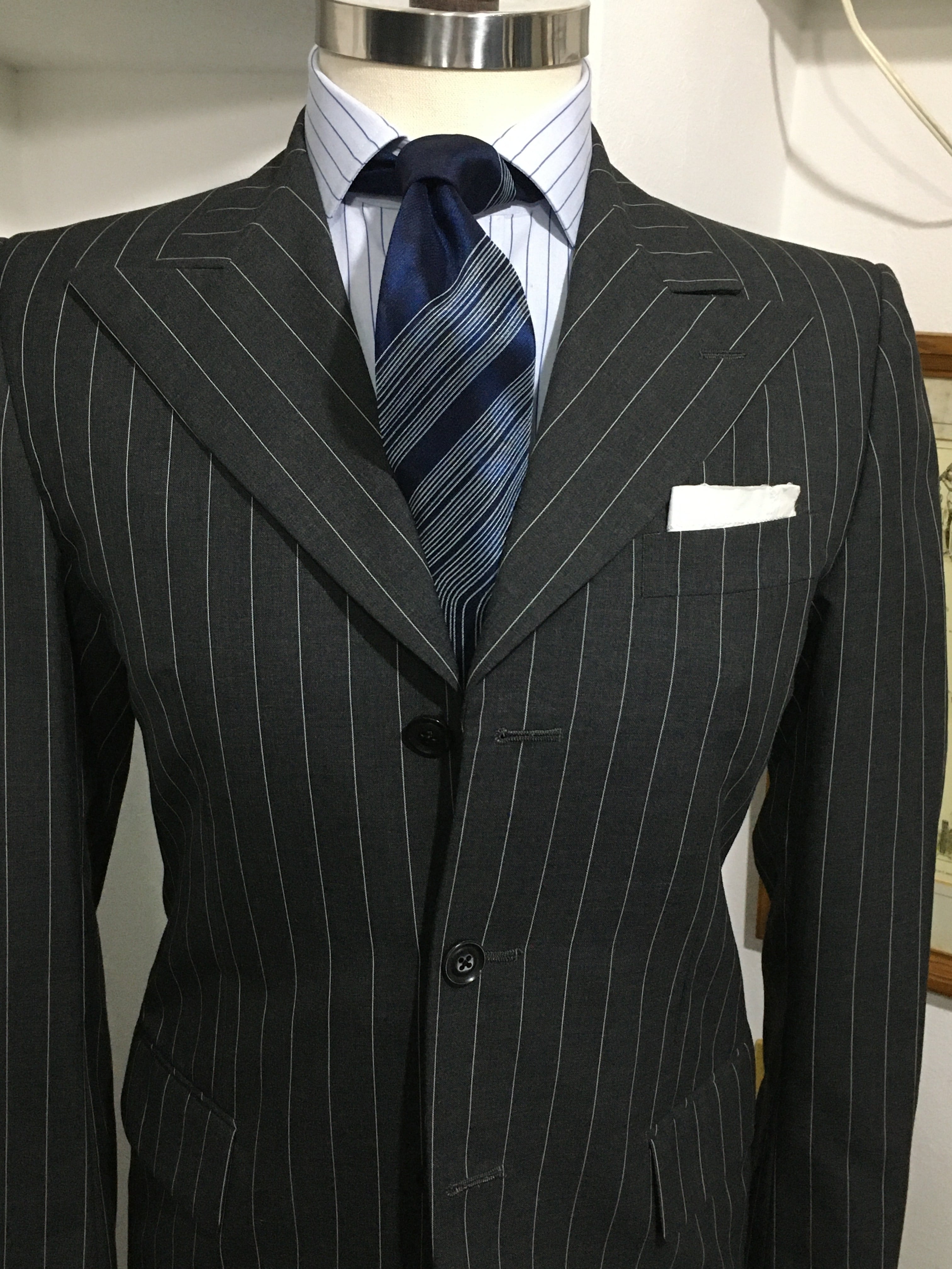Draper's Bench(ドレイパーズベンチ) 1930's Style Gray stripe Suit ...