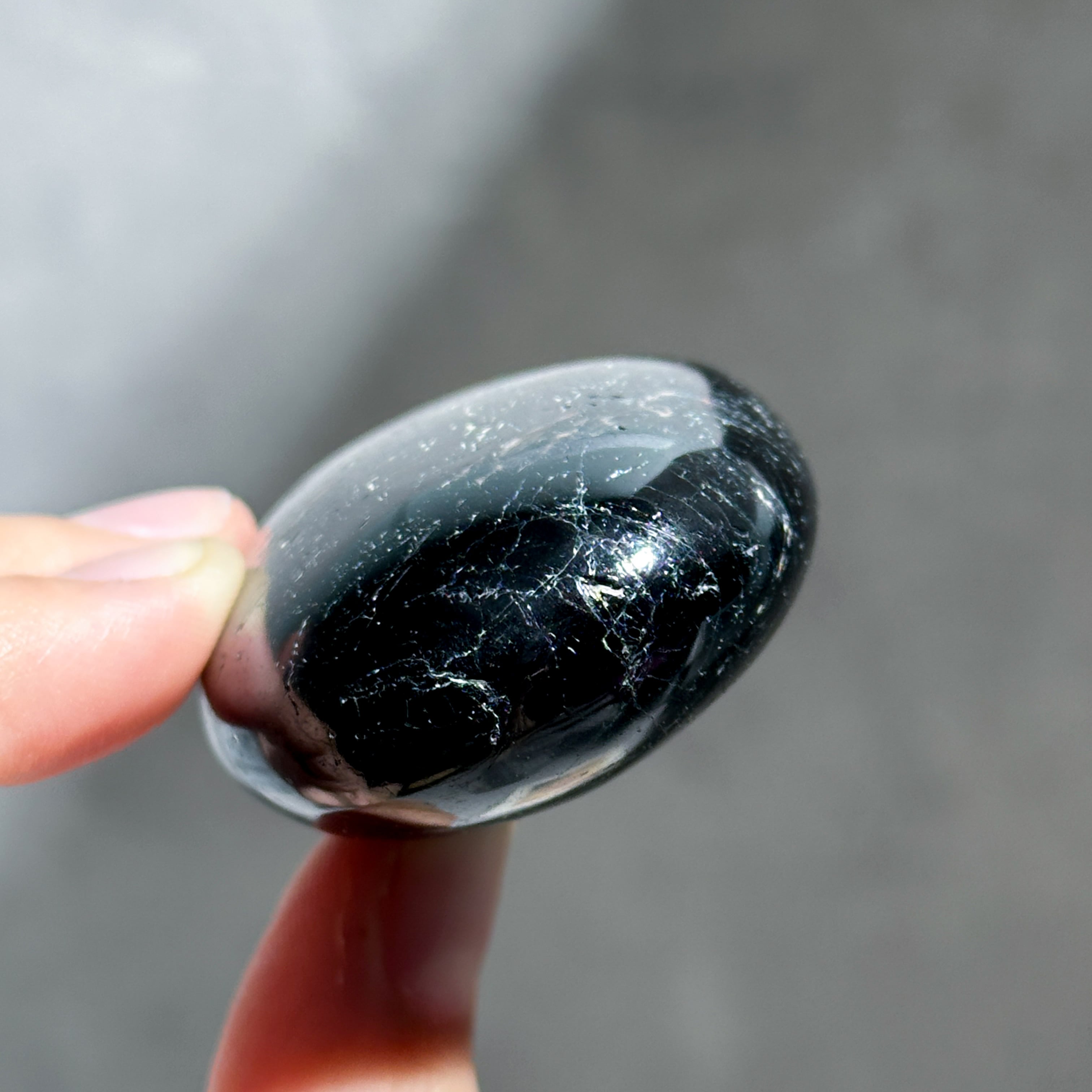 ブラックトルマリン パームストーン43◇ Black Tourmaline ◇天然石