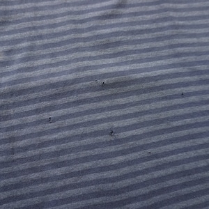 90s BVD Shadow Stripe TEE "made in USA" faded navy L 古着