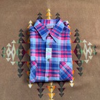 1980’s ”BIG MAC” Cotton Heavy Flannel Shirt/Navy/grey/L