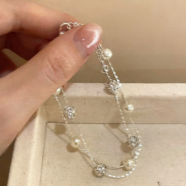 ZJ星紬の二重連なりブレスレット