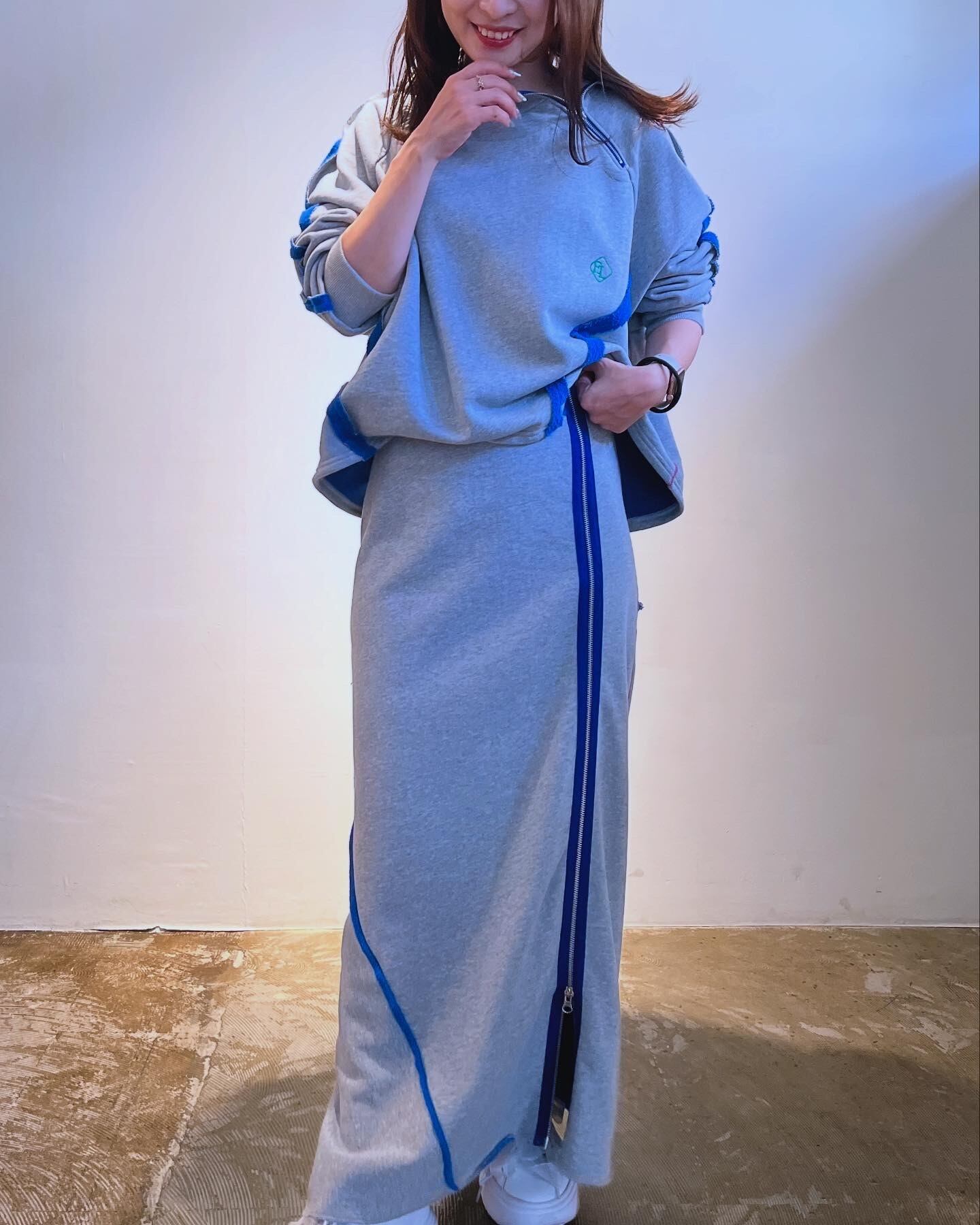 ※ロカロカ！　今季 Eimee Law エイミーロウ ベロア ポロ エイミーロウ Eimee Law 配色ボア裏毛フーディーZIP TOPS | Sister by