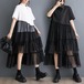 大きいサイズ　チュール　ワンピース　レディース 半袖　春夏　秋 新品 　シャツ