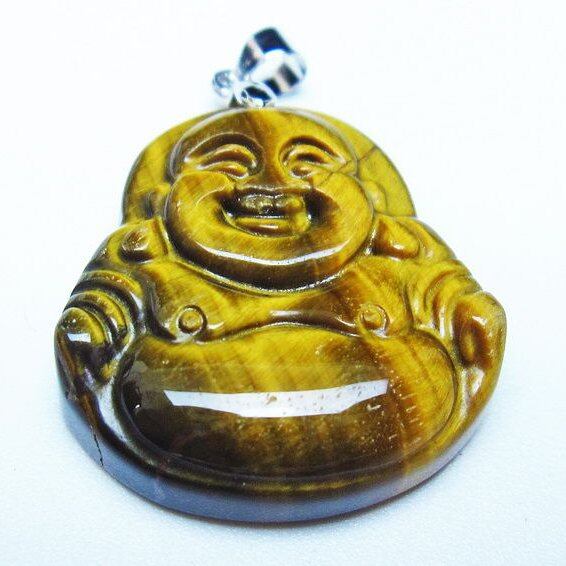 イエロータイガーアイ ペンダント 布袋様 タイガーアイ 一点物 メール便可 [M便 1/20] 112-11408