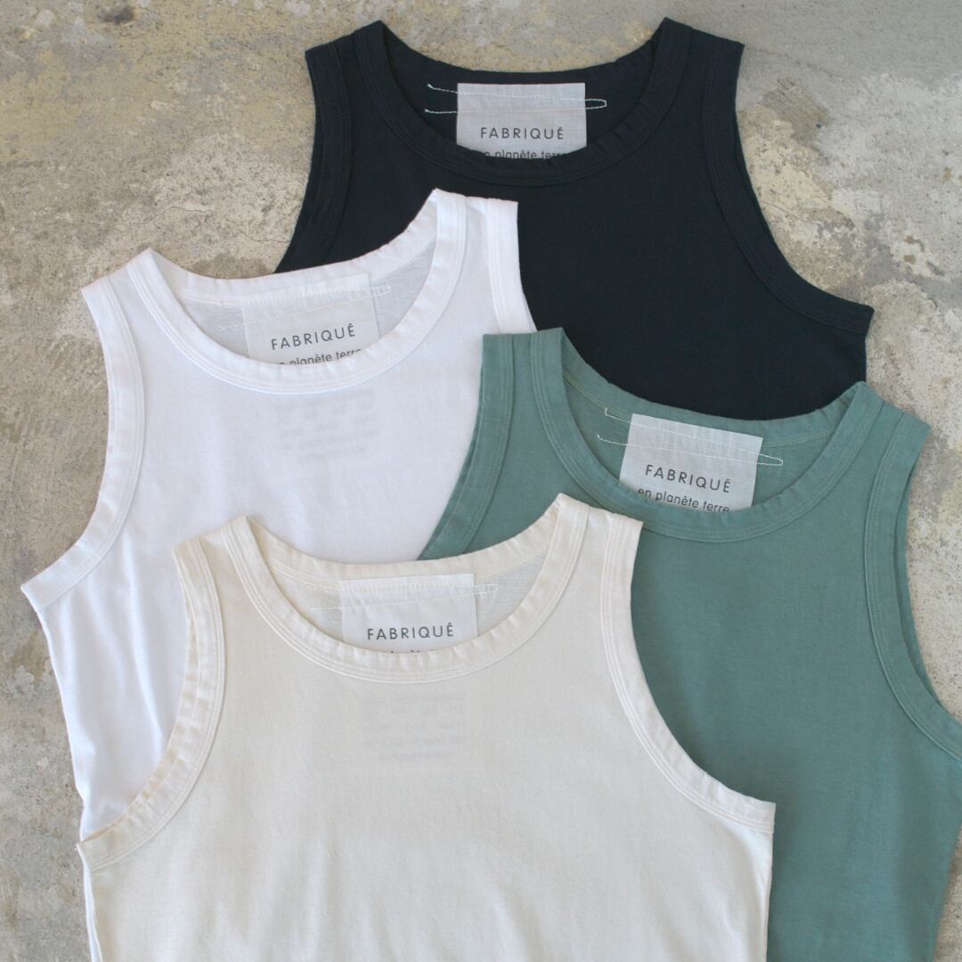 Fabrique en planete terre ファブリケアンプラネテール オリジナル天竺ベーシックタンクトップ