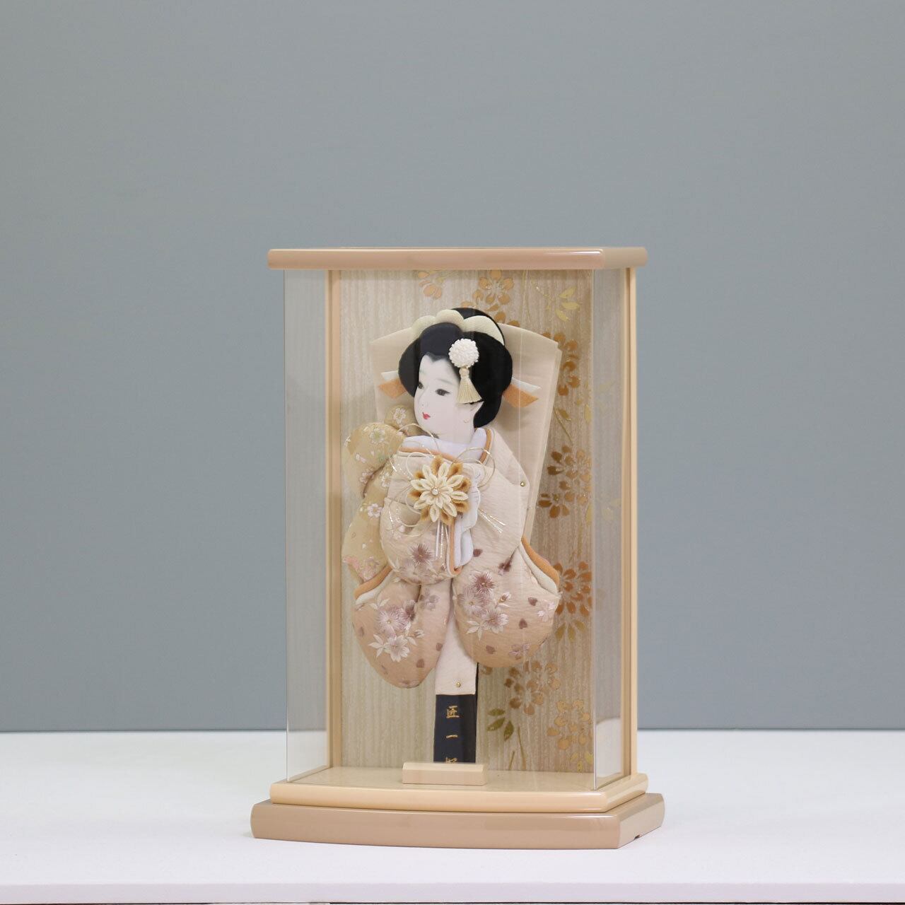 匠一好 【詩音 桜刺繍 振袖羽子板】 羽子板飾り アクリルケース飾り 羽子板|振袖|木製|和モダン|コンパクト
