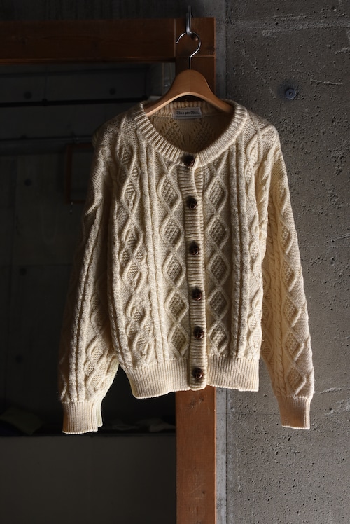 80-90's "Una per Una" ensemble cable knit cardigan