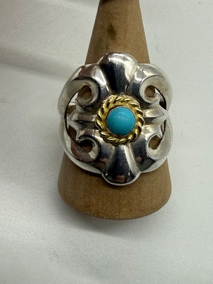 ゴローズ　美品　金縄ターコイズキャストリング20．5号