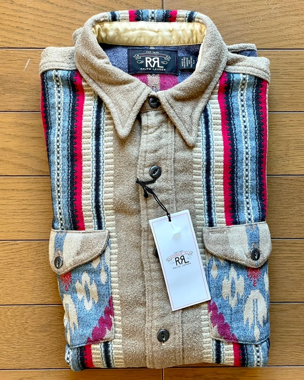 新品*RRL*サウスウエスタン　インディゴ　ジャージーワークシャツ*S*