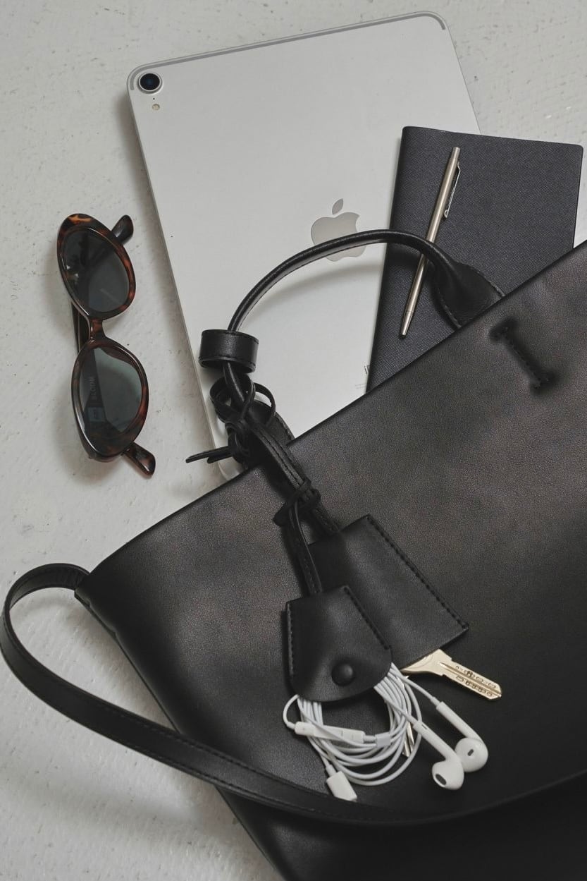 TODAYFUL Useful Leather Bag (L) ユーズフルレザーバッグ Black