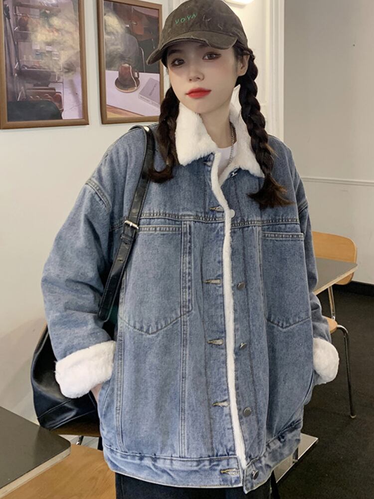 ベルベットジャケット オータムウィンタールーズスタンダードトップス レトロ ストリート 秋物 冬物 スーパーモール24096056742