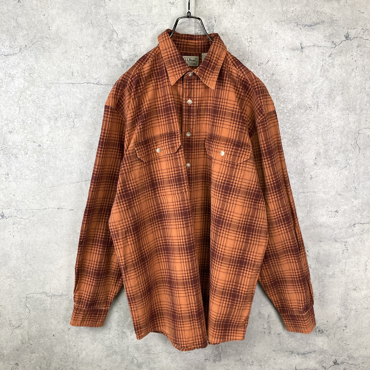 00s Y2K エルエルビーン ポリエステルナイロンチェックシャツ 