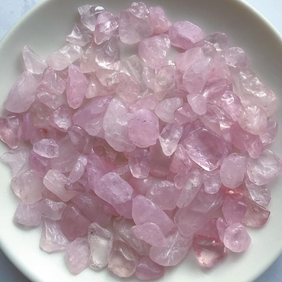 微染色 淡いピンクが可愛い♡愛の守護石 ローズクォーツ さざれ石50g