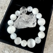 白蛇とセレナイト(約14.5〜15cm)