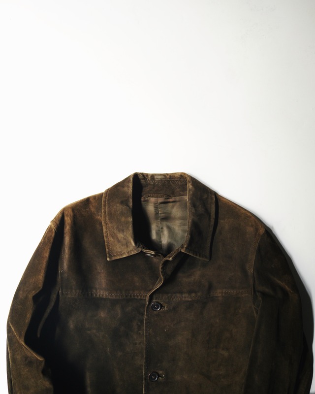 PRADA 99AW suede leather half coat