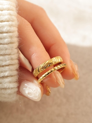 316L hawaiian double layer ring  #r06