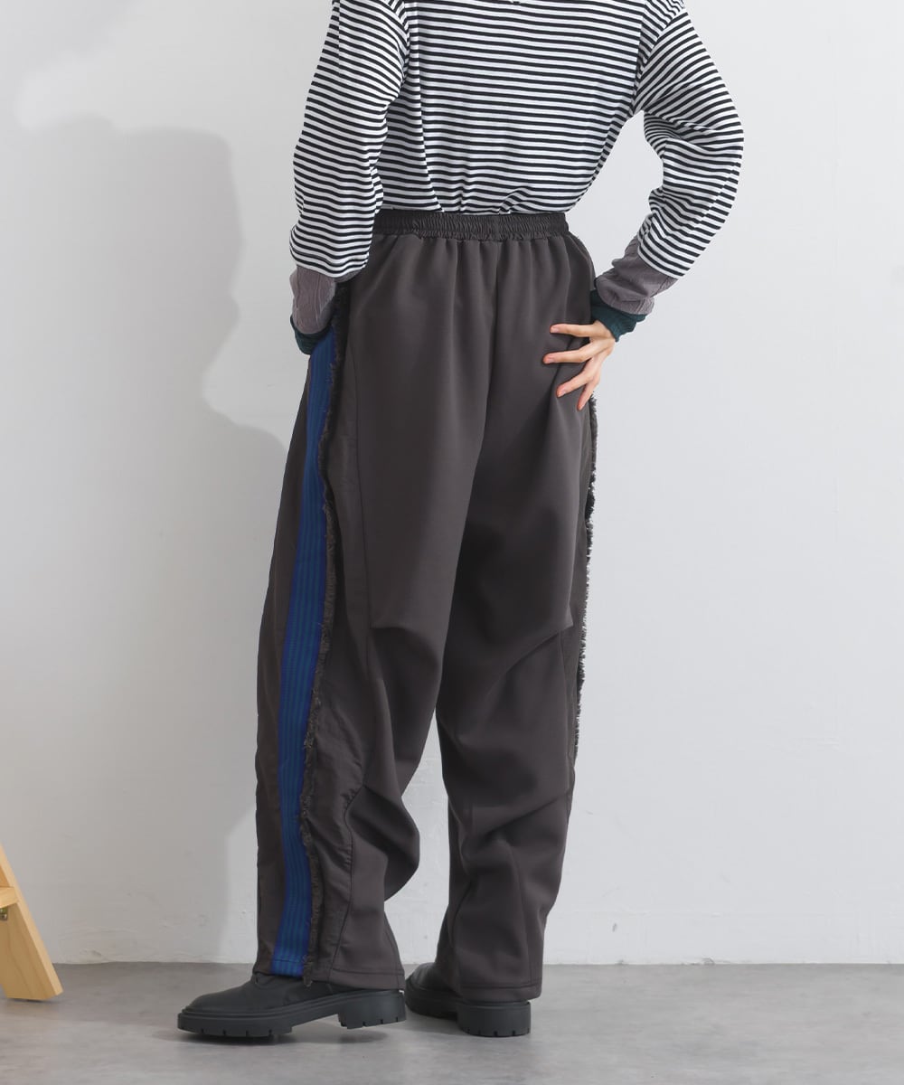 K53106 ポンチフリンジラインテープコクーンパンツ / Ponti Fringe