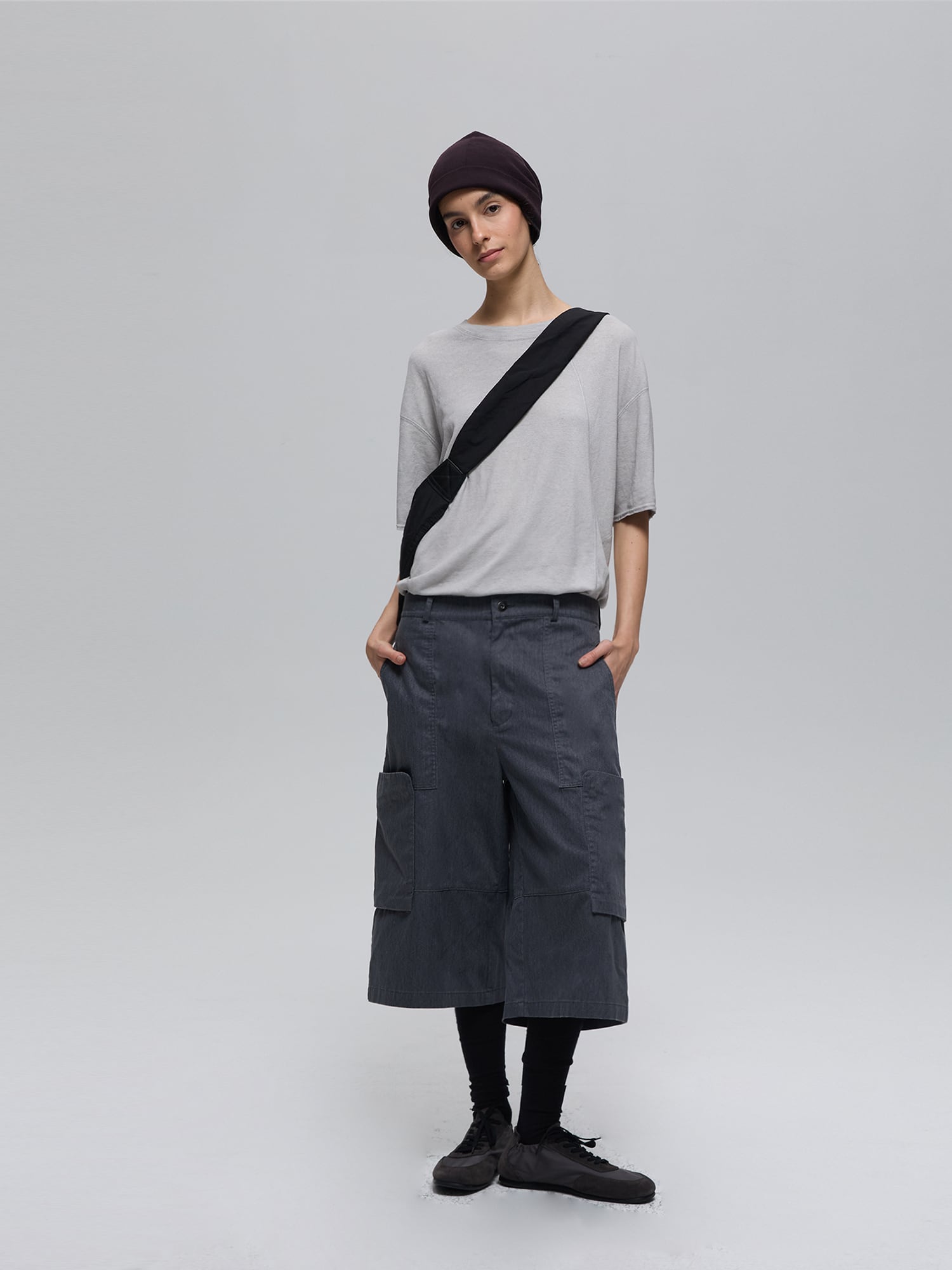 DECESOLO 25SS ストーンウォッシュ ワークショートパンツ | テック