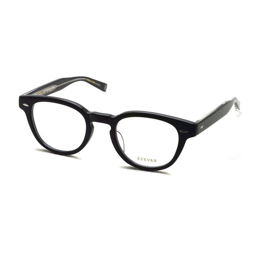 【完売品】EYEVAN Webb wide / PBK（ピアノブラック） EYEVAN / WEBB / PBKS ピアノブラック/シルバー メガネ ボストン