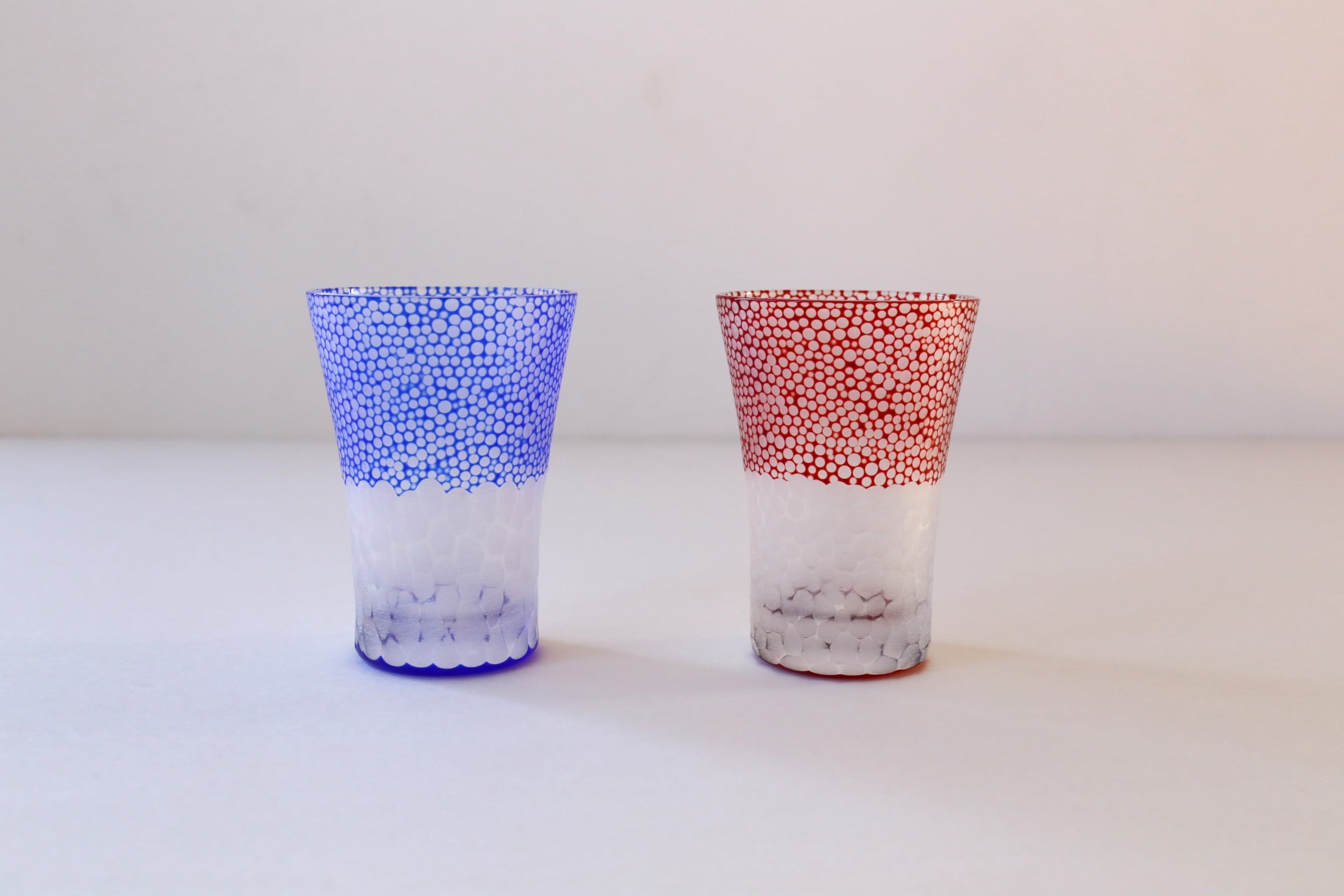 2つセット 安土草多さん 八角シャーレ 吹きガラス