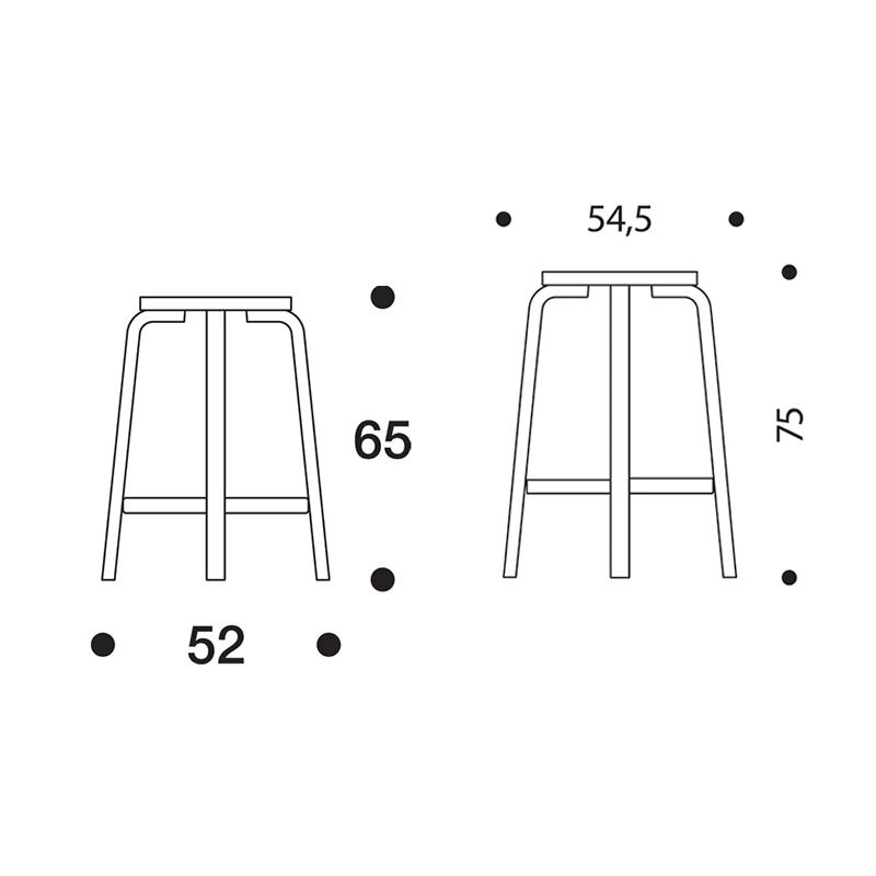 バースツール 64 ブラックラッカー H75［ アルテック ］ | REAL Style