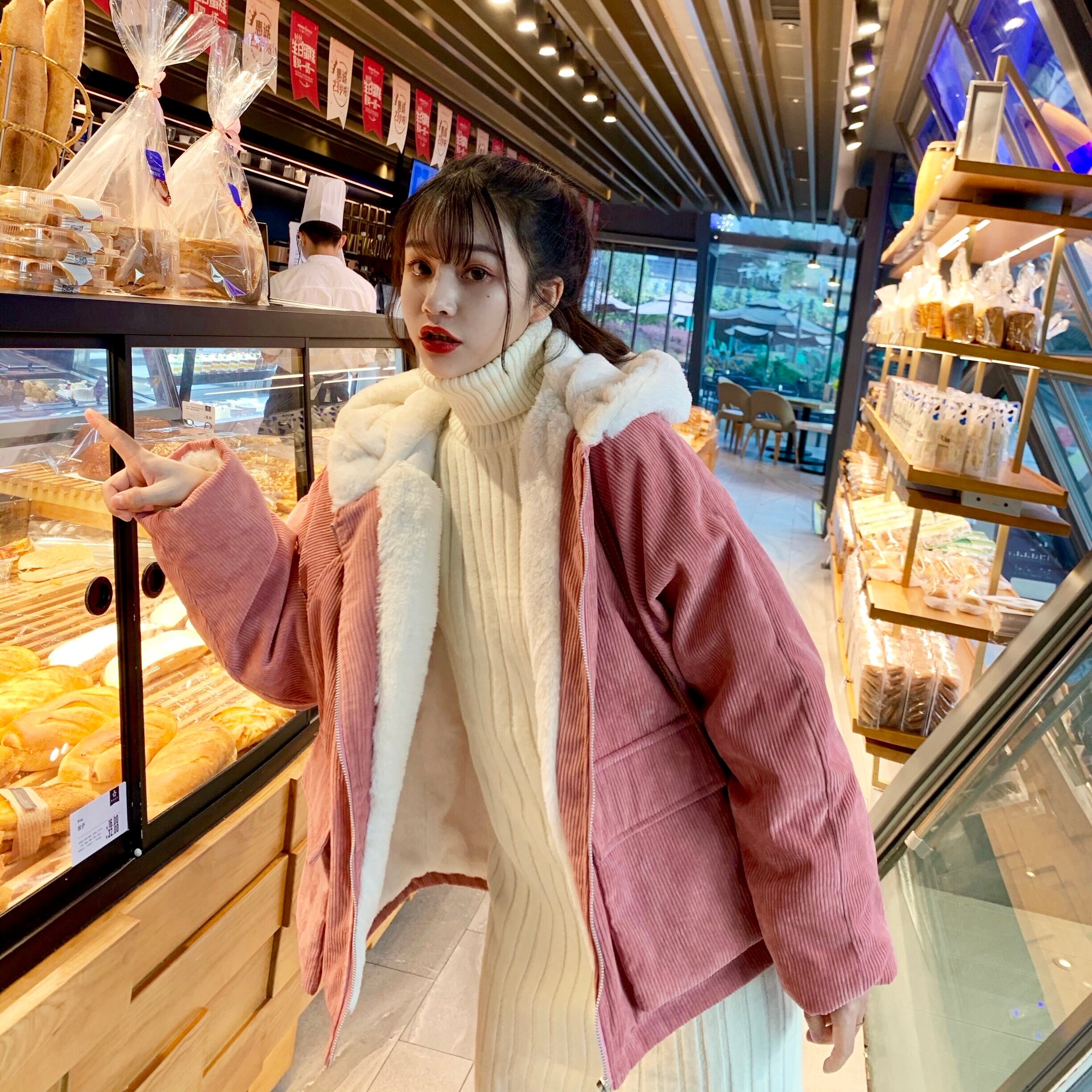 学生プラスベルベットパッド入りコートルーズで用途の広いコットンパッド入りジャケットコットンパッド入りジャケット女性の2020年秋冬新しい冬用パッド入りジャケットかわいい 萌量不足49254432050