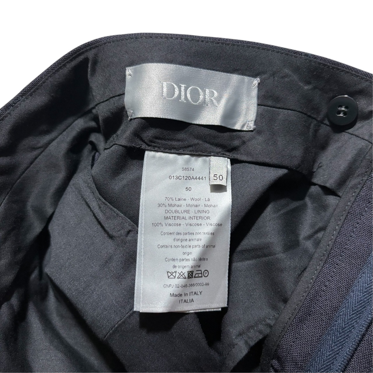 (nos) DIOR mohair blend wool slacks