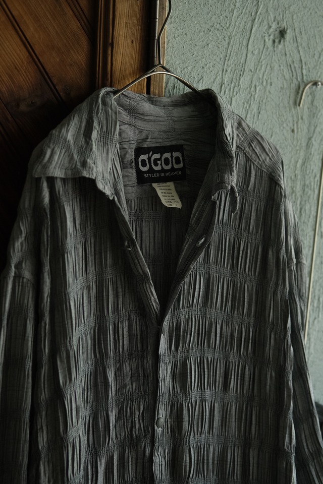 Utah／"O'GOD" rayon shirring shirt