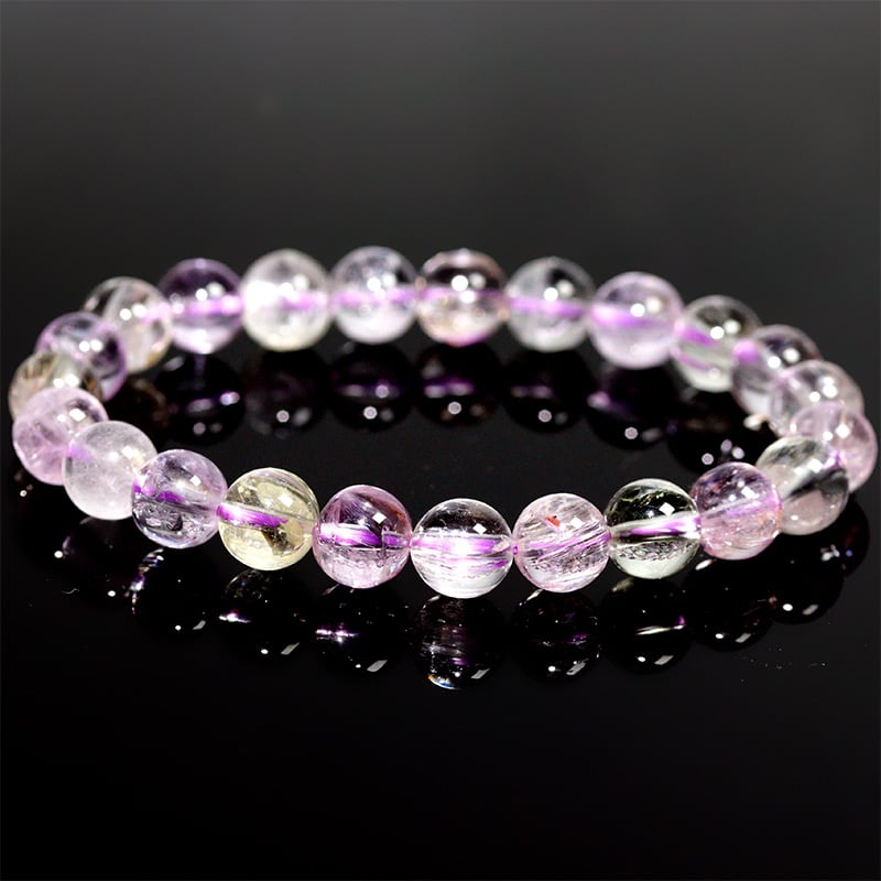 BRY0893☆ルチルクォーツスクエアブレスレット☆天然石　美品 K1933-1〕約13mm スタラクティティックマイカインクォーツ