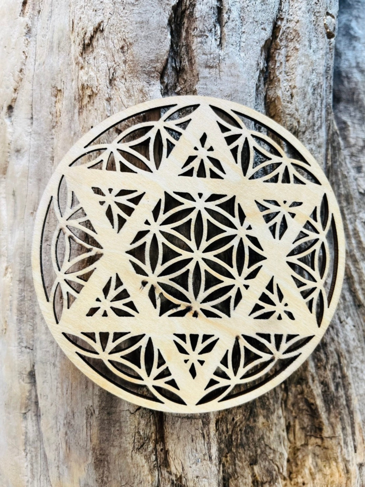 木製フラワーオブライフ 10センチ直径