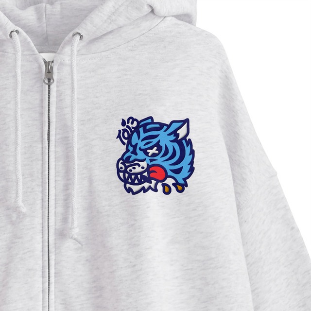 Carnivore Sweat Zip Up Hoodie (カーニボア スウェット ジップ アップ フーディー)【Gray】