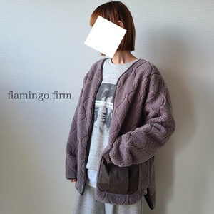 【flamingo firm】ノーカラーボアブルゾン(150265)