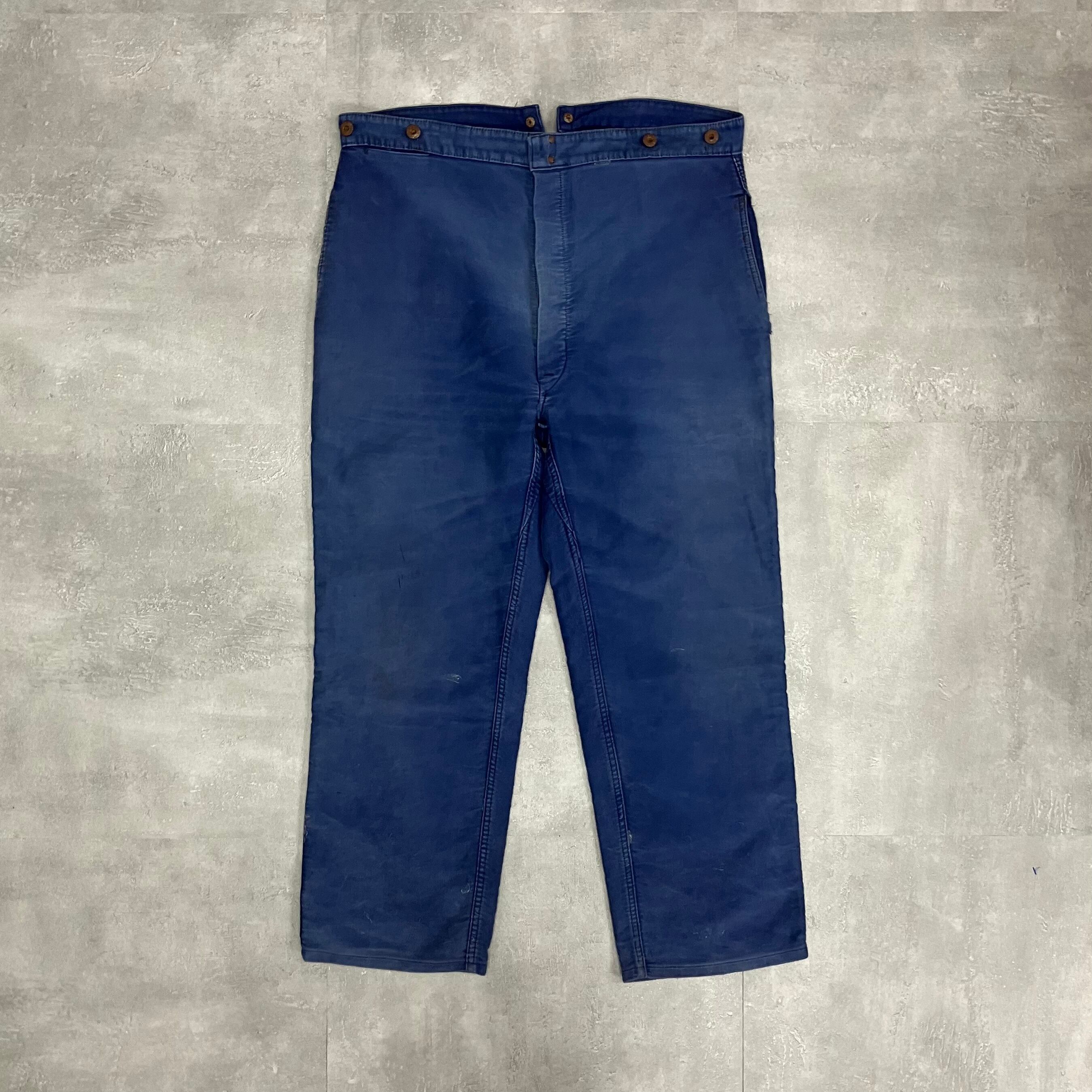 《実寸w39l28》Le Mont ST Michel ~40s French Work Mole Skin No.2333