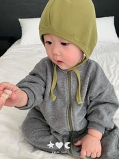 韓国子供服 / LALALAND / 26Autumn / ベベ 裏毛 ジップアップロンパース / 秋服 / ベビー *6M~18M*