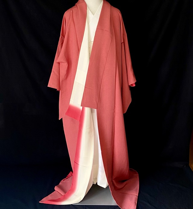 江戸小紋〉SALE 極鮫 桃 江戸小紋三役 紋無し トールサイズ | 和小物 