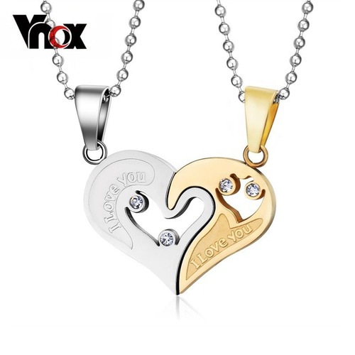 【送料無料】 レディース ネックレス 2個セット LOVE ハート カップル ペンダント ステンレス ベストフレンド メンズ チェーン 40000337