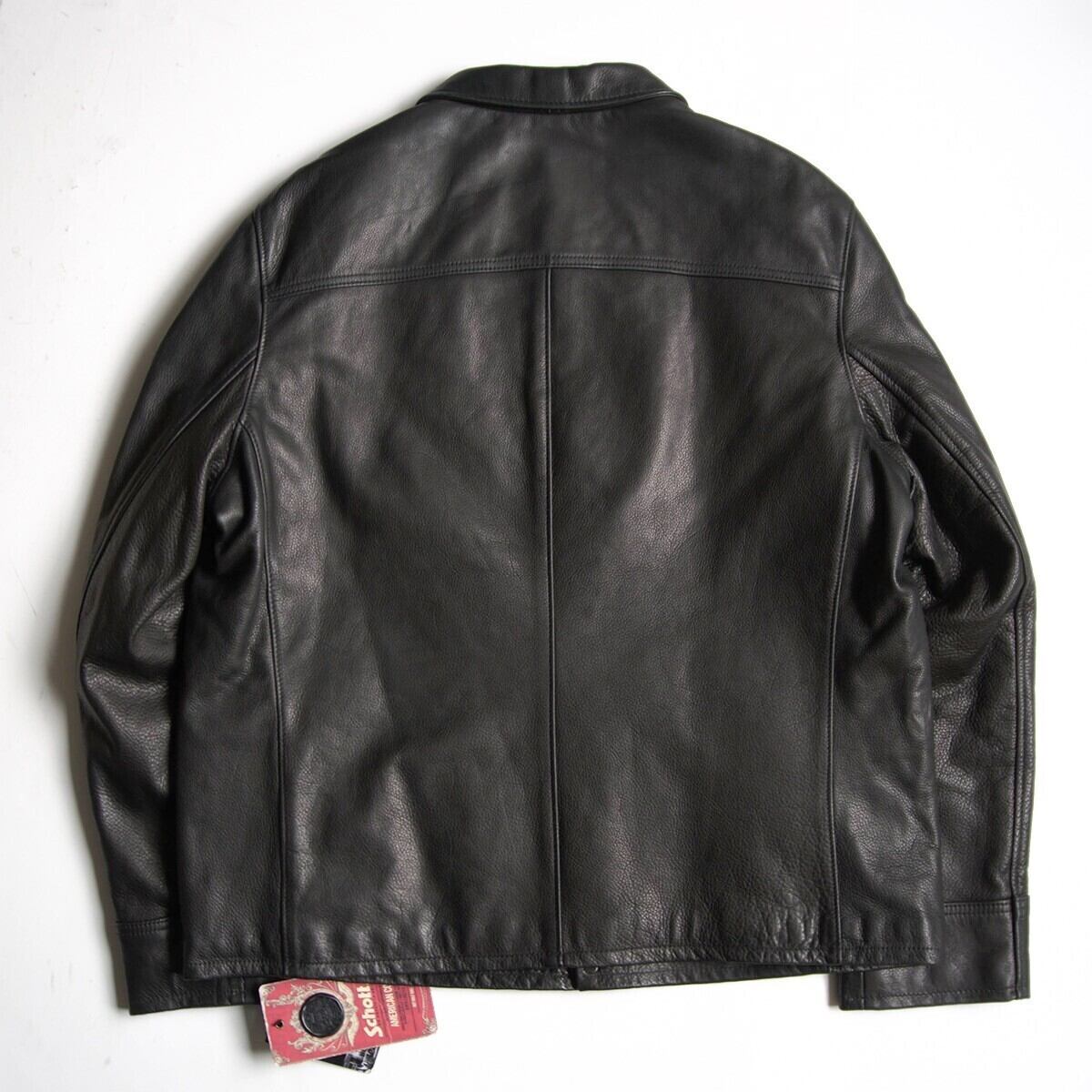Schott ブラックレザーシングルライダース 38 極美品/タグ付き】SCHOTT【235/シングルライダースジャケット】XL