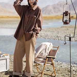 Check pattern shirt M1718